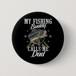 Badge Rond 5 Cm Papas pêcheurs Famille de pêche Mon ami de pêche m