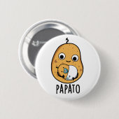 Badge Rond 5 Cm Papato Funny Potato Pun (Devant & derrière)