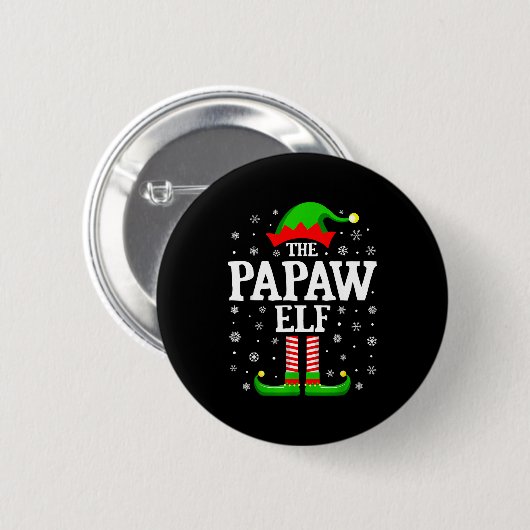 Badge Rond 5 Cm Papaw Elf Funny Christmas Family Matching  (Devant & derrière)