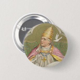 Badge Rond 5 Cm Pape St. Grégoire le Grand (M 067)