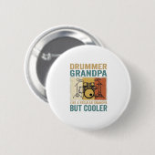 Badge Rond 5 Cm Papi Batteur Comme un Papi Normal Mais Plus Cool (Devant & derrière)