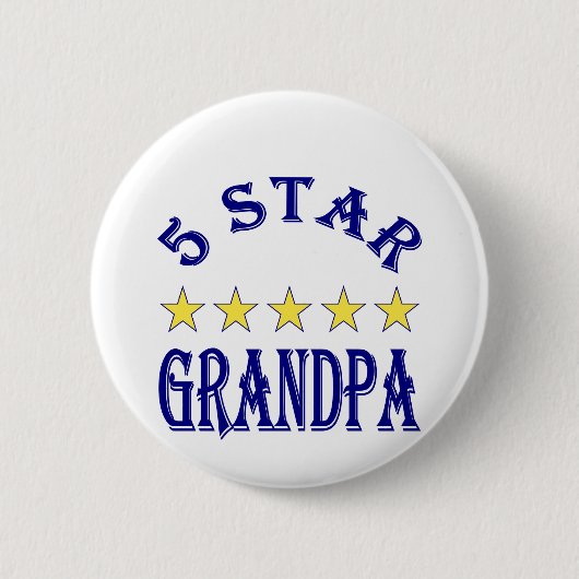 Badge Rond 5 Cm Papi cinq étoiles (Devant)