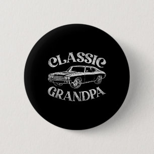 Badge Rond 5 Cm Papi drôle clic voiture graphique famille grand-pè