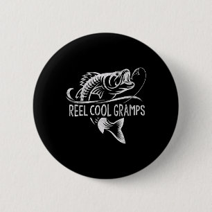 Badge Rond 5 Cm Papi super cool Cadeaux de pêche pour papi Fête de