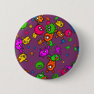 Badge Rond 5 Cm Papier peint de bactéries