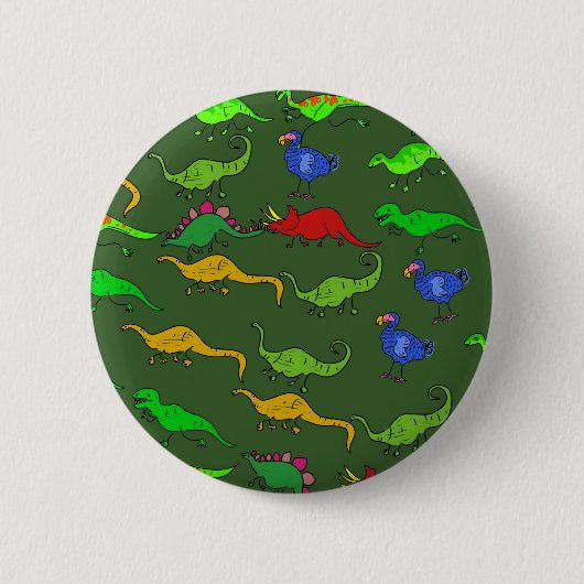 Badge Rond 5 Cm Papier peint de Dino (Devant)