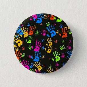 Badge Rond 5 Cm Papier peint de mains