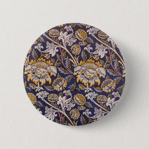 Badge Rond 5 Cm Papier peint floral Arts & Crafts William Morris W