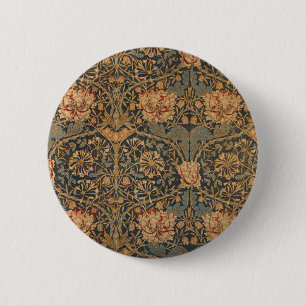 Badge Rond 5 Cm Papier peint riche au chèvrefeuille de William Mor