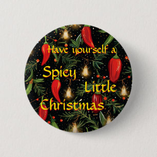 Badge Rond 5 Cm Papiers de Noël