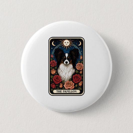 Badge Rond 5 Cm Papillon (Devant)