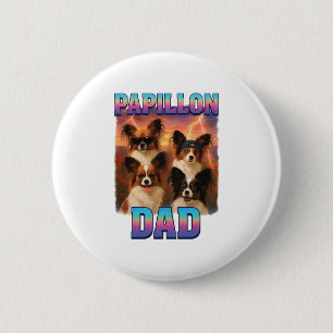 Badge Rond 5 Cm Papillon