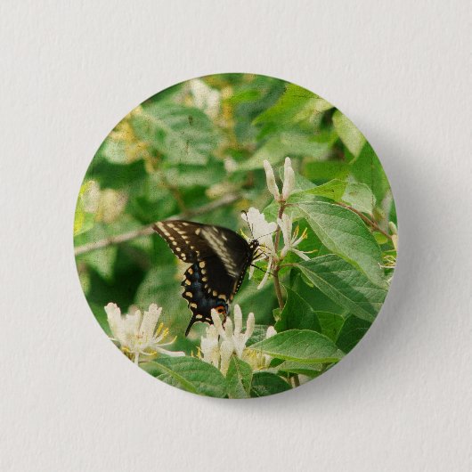 Badge Rond 5 Cm Papillon (Devant)
