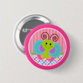Badge Rond 5 Cm Papillon (Devant & derrière)