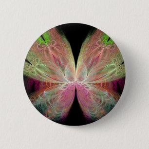 Badge Rond 5 Cm Papillon