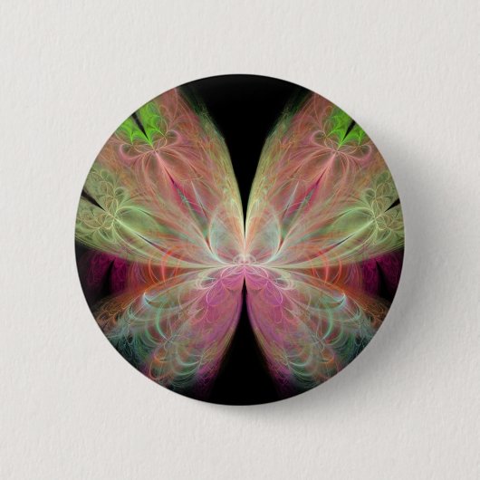 Badge Rond 5 Cm Papillon (Devant)
