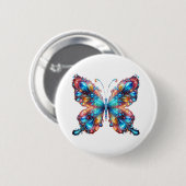 Badge Rond 5 Cm Papillon (Devant & derrière)