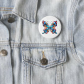 Badge Rond 5 Cm Papillon (En situation)