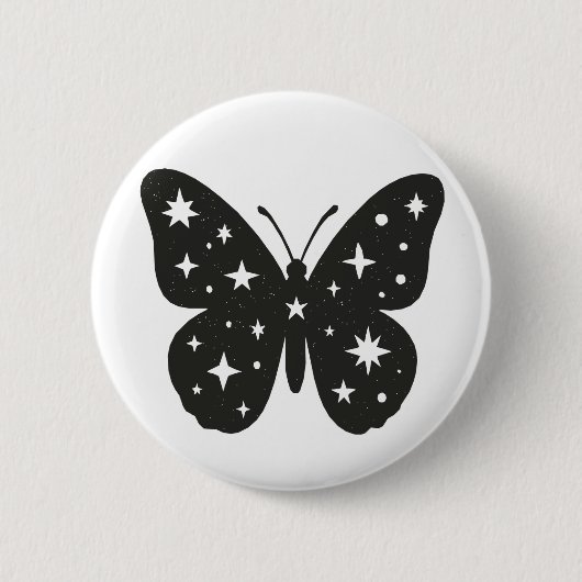 Badge Rond 5 Cm Papillon (Devant)