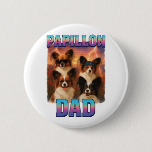 Badge Rond 5 Cm Papillon