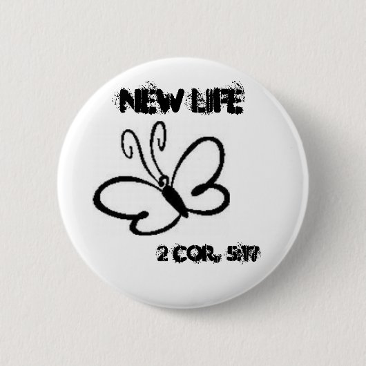 Badge Rond 5 Cm Papillon (Devant)