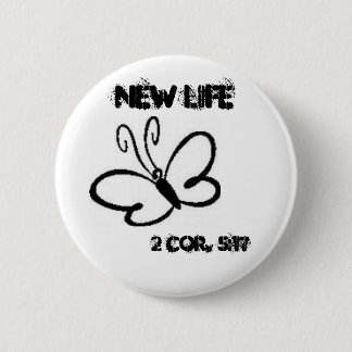 Badge Rond 5 Cm Papillon