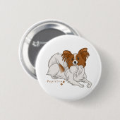 Badge Rond 5 Cm papillon (Devant & derrière)