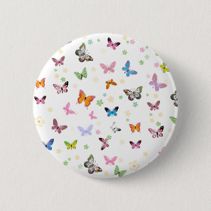 Badge Rond 5 Cm Papillon 2