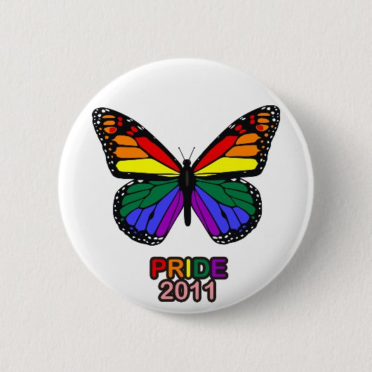 Badge Rond 5 Cm Papillon 2011 de fierté (Devant)