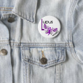 Badge Rond 5 Cm PAPILLON 3,1 de lupus (En situation)