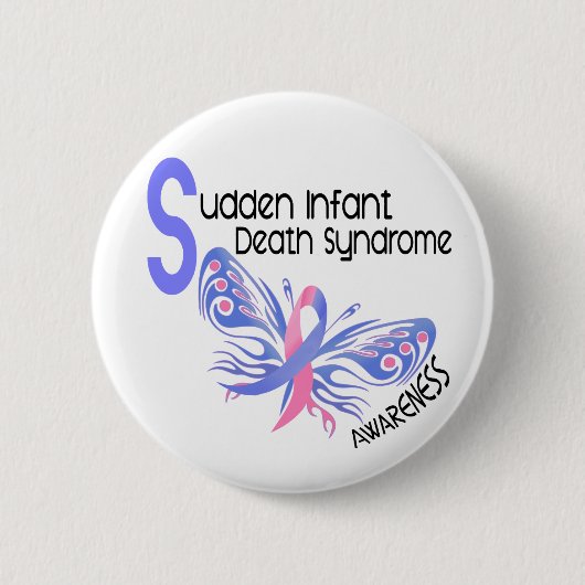 BADGE ROND 5 CM PAPILLON 3,1 DE SIDS (Devant)