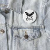 Badge Rond 5 Cm Papillon antisocial (En situation)