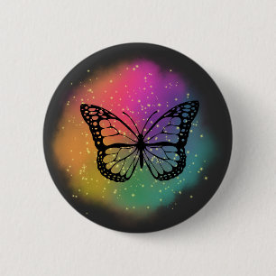 Badge Rond 5 Cm Papillon aquarelle