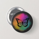 Badge Rond 5 Cm Papillon aquarelle (Devant & derrière)