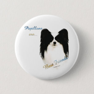 Badge Rond 5 Cm Papillon Best Friend 2 - Bouton