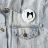 Badge Rond 5 Cm Papillon Best Friend 2 - Bouton (En situation)