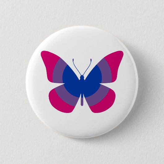 Badge Rond 5 Cm Papillon bisexuel de fierté (Devant)