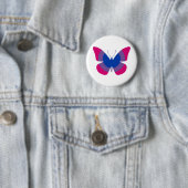 Badge Rond 5 Cm Papillon bisexuel de fierté (En situation)