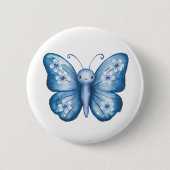 Badge Rond 5 Cm Papillon bleu (Devant)