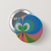 Badge Rond 5 Cm Papillon Bleu (Devant & derrière)