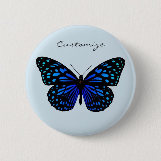 Badge Rond 5 Cm Papillon bleu Thunder_Cove (Devant)