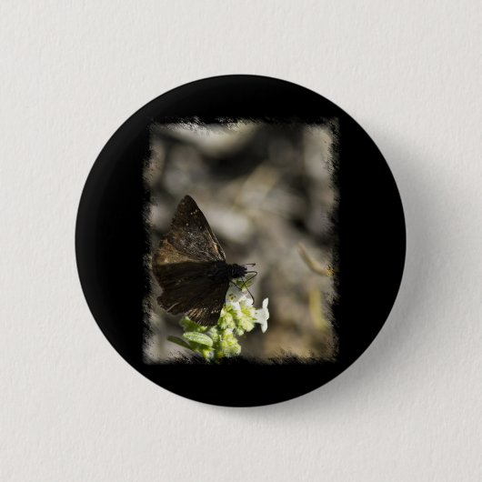 Badge Rond 5 Cm Papillon Brown (Devant)