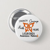 Badge Rond 5 Cm Papillon celtique 3 de leucémie (Devant & derrière)