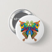 Badge Rond 5 Cm Papillon coloré (Devant & derrière)