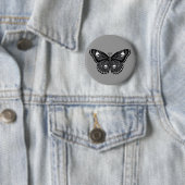Badge Rond 5 Cm Papillon crânien (En situation)