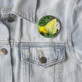 Badge Rond 5 Cm Papillon Dandelion (En situation)