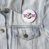 Badge Rond 5 Cm Papillon d'anniversaire (En situation)
