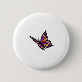 Badge Rond 5 Cm Papillon de ciel (Devant)