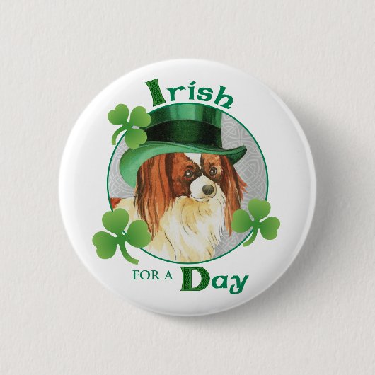 Badge Rond 5 Cm Papillon de la Saint-Patrick (Devant)