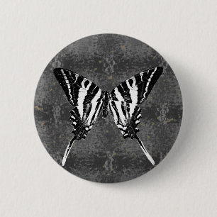 Badge Rond 5 Cm Papillon de machaon de zèbre du Tennessee